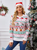 MQTIME  -   Christmas Element Round Neck Long Sleeve Sweater