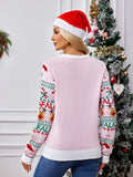 MQTIME  -   Christmas Element Round Neck Long Sleeve Sweater