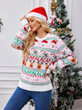 MQTIME  -   Christmas Element Round Neck Long Sleeve Sweater