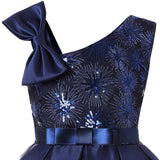 MQTIME  -  Girls Sequined Dresses for Christmas Kids Princess Satin Party Gown Child Birthday Striped Costume 2 to 8 10 Years