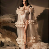 MQTIME  - Fashion Evening Dresses  Maternity Dress For Photoshoot Bodysuit Custom Made Organza Tulle Maternity Formal Evening Gowns