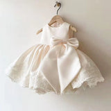 MQTIME  -  Elegant Dresses For Girls Christmas Solid Lace Girl Party Dress Princess Birthday Wedding New Year Costume Clothes 1-6T