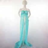 MQTIME  -  Summer Maternity Photography Long Dress Off-the Shoulder Maternity Lace Dresses For Photo Shoot Front Slit