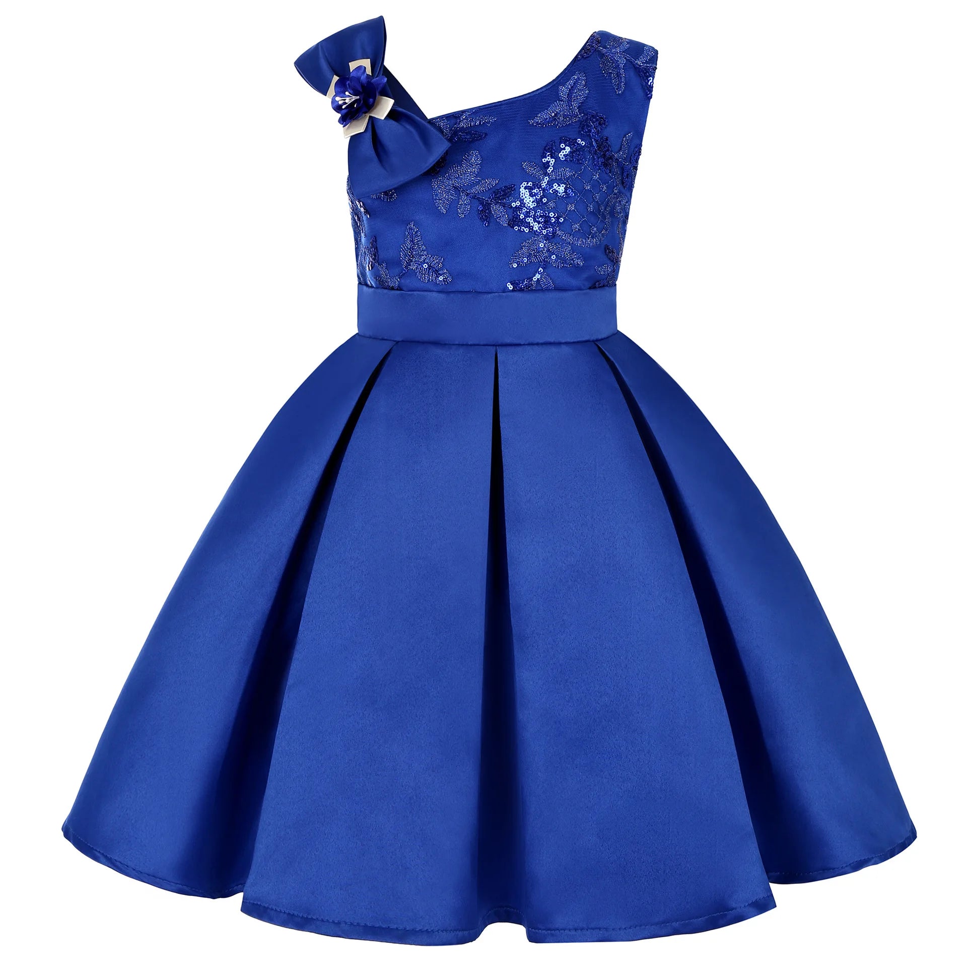 MQTIME  -  Girls Sequined Dresses for Christmas Kids Princess Satin Party Gown Child Birthday Striped Costume 2 to 8 10 Years