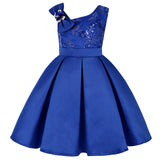 MQTIME  -  Girls Sequined Dresses for Christmas Kids Princess Satin Party Gown Child Birthday Striped Costume 2 to 8 10 Years