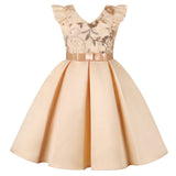 MQTIME  -  Girls Sequined Dresses for Christmas Kids Princess Satin Party Gown Child Birthday Striped Costume 2 to 8 10 Years