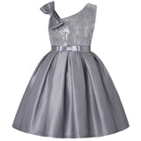 MQTIME  -  Girls Sequined Dresses for Christmas Kids Princess Satin Party Gown Child Birthday Striped Costume 2 to 8 10 Years