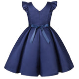 MQTIME  -  Girls Sequined Dresses for Christmas Kids Princess Satin Party Gown Child Birthday Striped Costume 2 to 8 10 Years