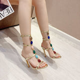 MQTIME  - Nitara Gemstone Strappy Heels