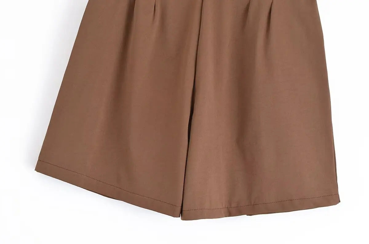 MQTIME  -  summer women's clothing casual versatile fashion with belt temperament loose mid-waist pleated casual shorts