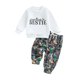 MQTIME  -  Baby Girl Winter Outfits Floral Print Hooded Jacket Fleece Lined Leggings 2 Pcs Set for Cold Weather