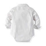 MQTIME  -  3-24 Months Christmas Outfit for Baby Boy Solid 4 PCS Cotton Set Infant Child Spring Autumn Long Sleeve Birthday Party Costume