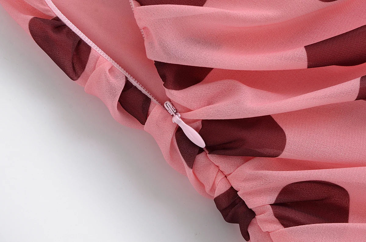 MQTIME  -  summer new women's casual fashion simple halter neck V-neck sleeveless backless polka dot long dress