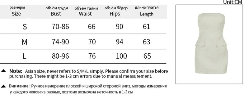 MQTIME  -  Y2k Pearl Dress Sets Women Autumn Long Sleeve Coat And Mini Dress Two Piece Sets Femme Sexy Strapless Dress Matching Sets