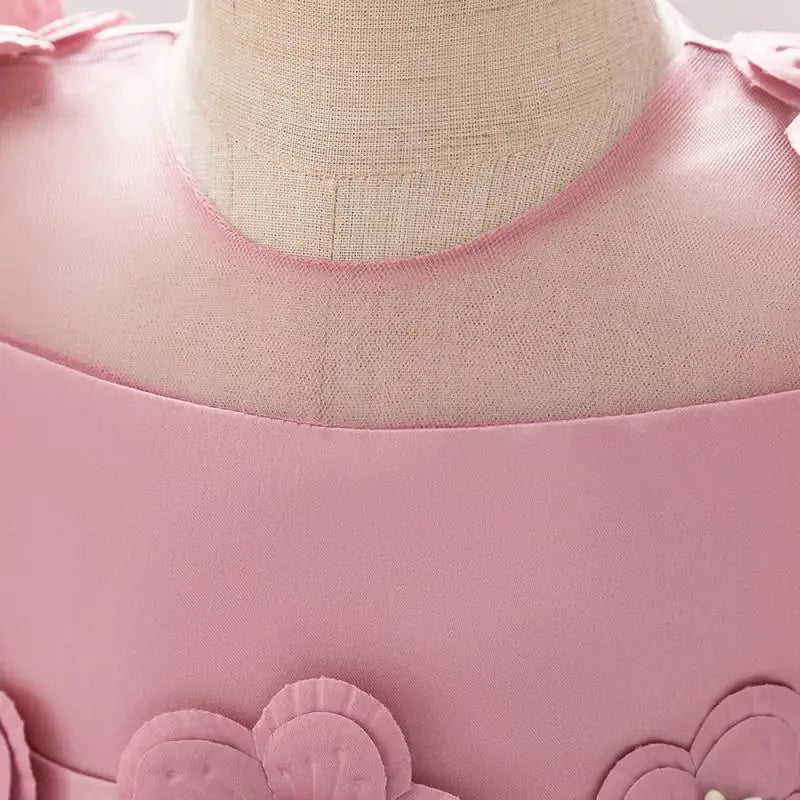 MQTIME  -  Baby and Girl's New Sticker Bubble Sleeve Bow Sweet and Cute Fashionable Mesh Princess Dress Christmas Wedding Flower Girl Dress