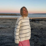 MQTIME  -  New Autumn Knitted Sweater For Women Loose O Neck Soft Warm Pullover Casual Warm Knit Outwears 2025 New Famale Autumn Clothing