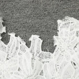 MQTIME  -  Water-Soluble Lace In Vogue Women's Skirt Suit Hollow Loose Top White Black Red Straight Long Party Skirt New Design In Stock