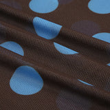 MQTIME  -  2025 Women Color Contrasting Dot Print Irregular Skirt Vacation Style Slimming Wrapped Hip Mesh Half Skirt All-match Outfit