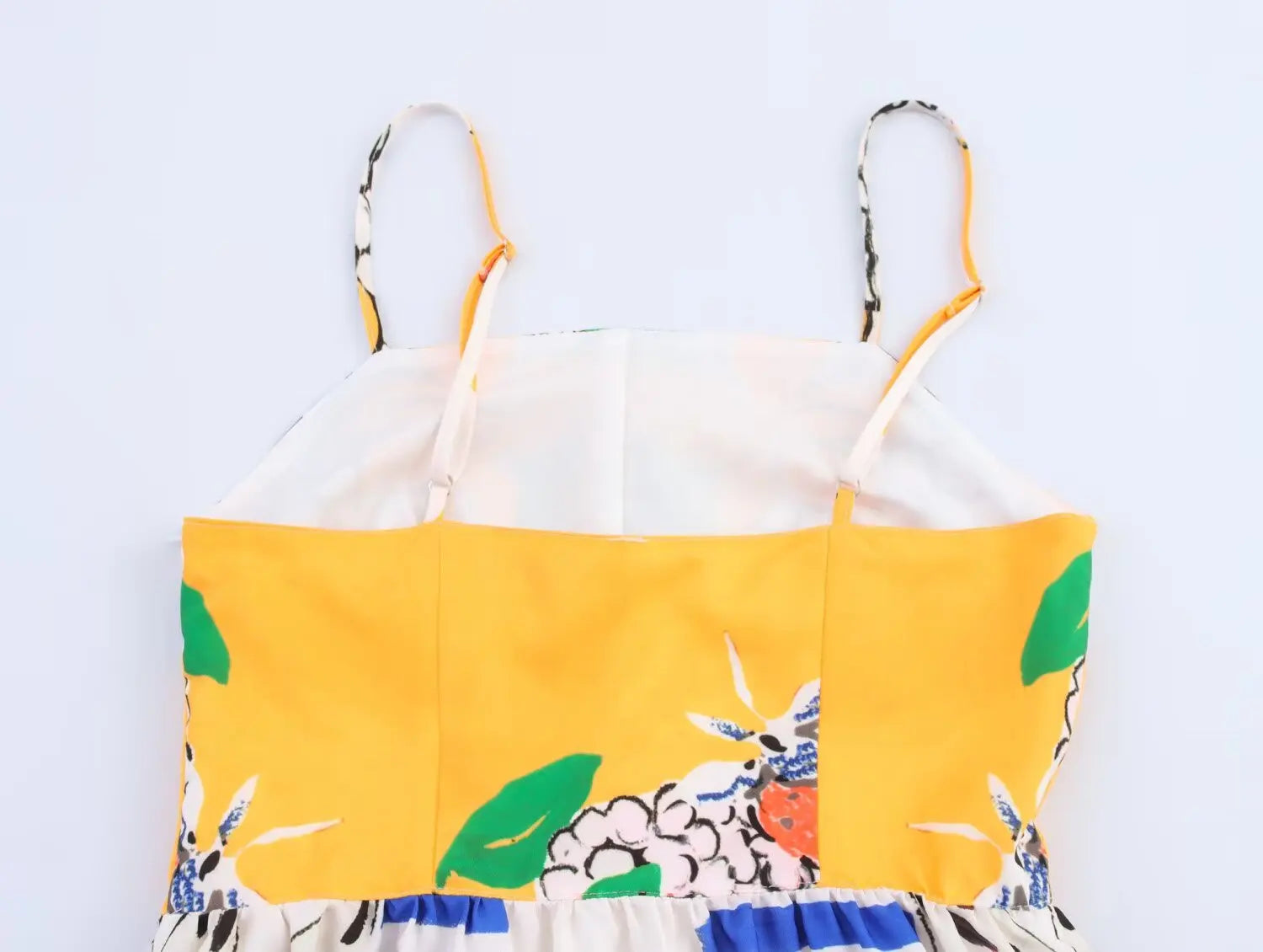 MQTIME  -  new summer women's casual fashion beach holiday style fruit print poplin backless suspender dress