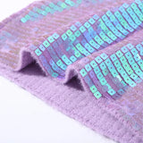 MQTIME  -   Fashion Sequined O-neck Vest Women Sexy Knitted Sleeveless Solid Slim Shinny Tops Female 2025 Casual Summer Party Top Lady