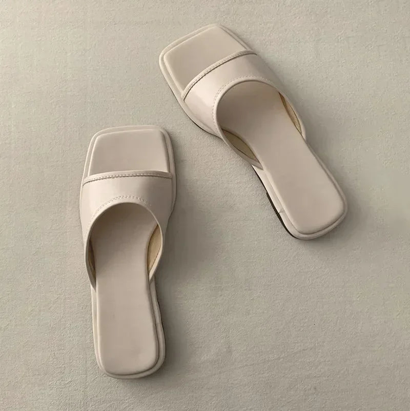 MQTIME  -  Fashion Summer Open Toe Women Slippers Slip on Outdoor Soft Flats Heel Slides High Quality Beach Vacation Sandalias