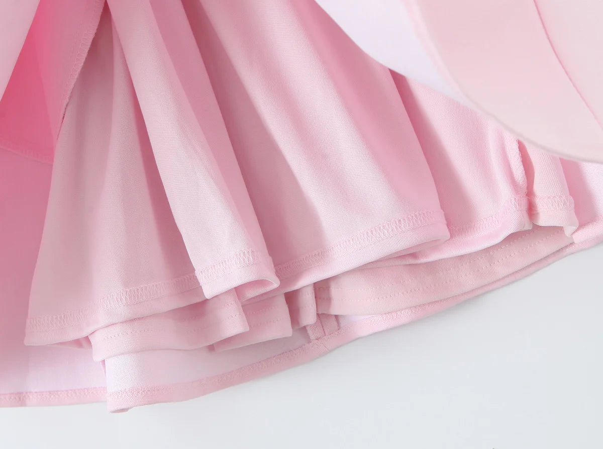 MQTIME  -  Summer New Arrivals Women's Wear Pure Color Temperament Sexy Backless Wave-Style Wide-Sleeve Halter Short Dress