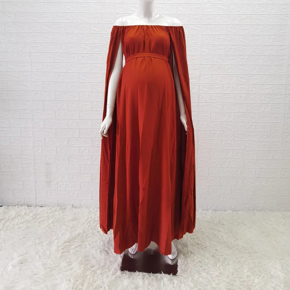 MQTIME  -  Strapless Plus Size Maternity Dresses Photo Long Pregnancy Shooting Dress For Pregnant Women Evening Party Photography Maxi Gown