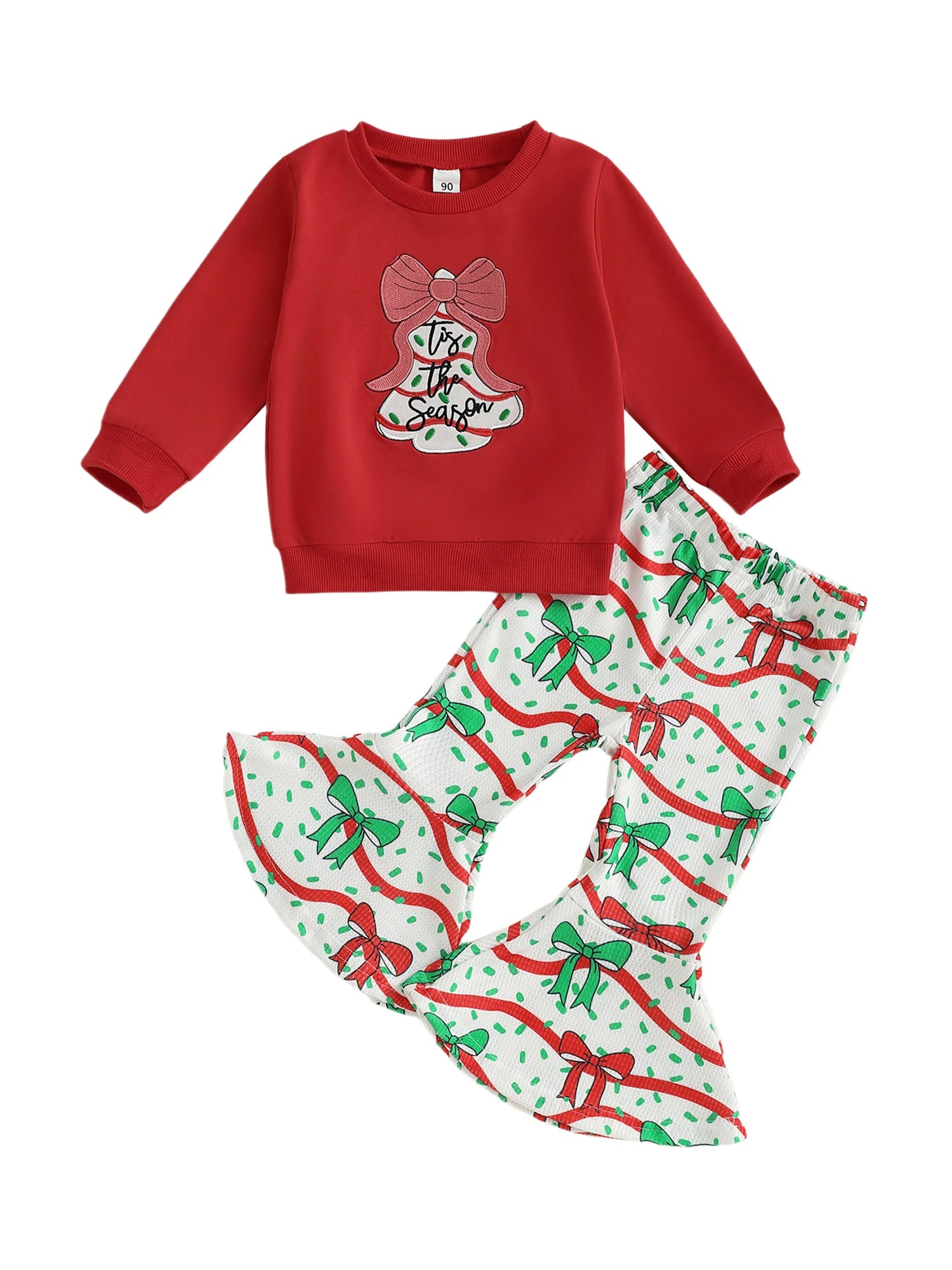 MQTIME  -  Cute Baby Girls Winter Outfit Reindeer Print Hoodie and Snowflake Leggings 2 Piece Set for Christmas Party