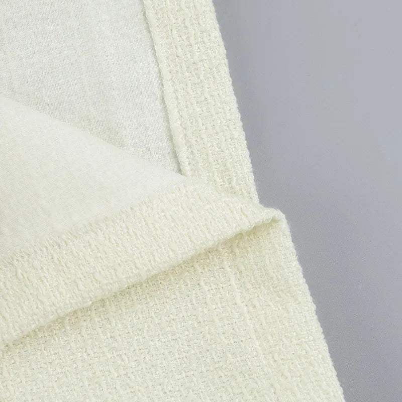 MQTIME  -  Y2k Pearl Dress Sets Women Autumn Long Sleeve Coat And Mini Dress Two Piece Sets Femme Sexy Strapless Dress Matching Sets