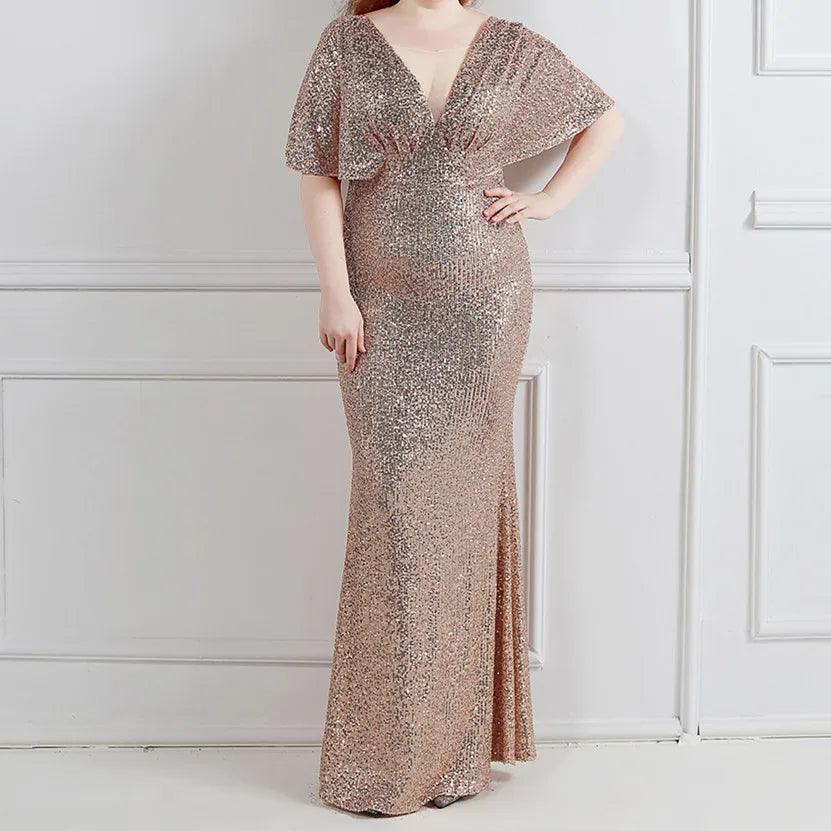 MQTIME  -  Sequins Maternity Photography Long Dresses Stretchy Pregnant Woman Party Dress For Photo Shoot
