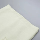 MQTIME  -  Y2k Pearl Dress Sets Women Autumn Long Sleeve Coat And Mini Dress Two Piece Sets Femme Sexy Strapless Dress Matching Sets