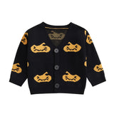 MQTIME  -  Infant Halloween Costume Romper Pumpkin Pattern Button Down V Neck Long Sleeve Knitted Jumpsuit for Baby Boy Girl