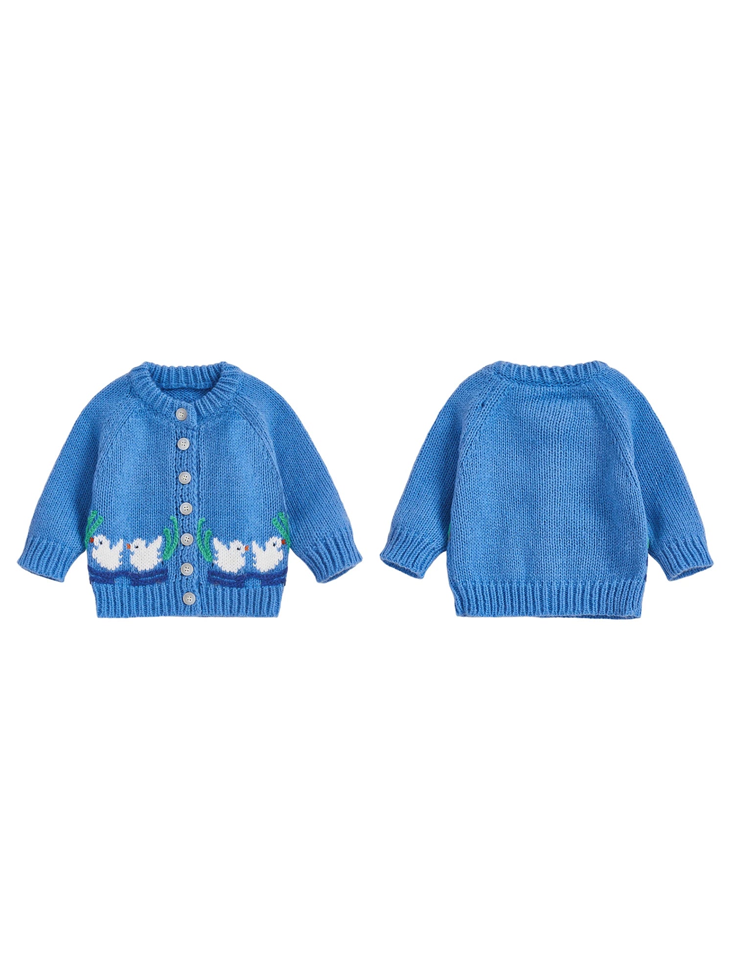 MQTIME  -  Adorable Infant Knitted Cardigan with Cute Duck Design Cozy Round Neck Button-up Sweater for Baby s Casual Winter Wardrobe