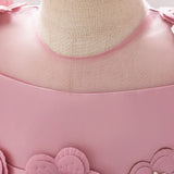 MQTIME  -  Baby and Girl's New Sticker Bubble Sleeve Bow Sweet and Cute Fashionable Mesh Princess Dress Christmas Wedding Flower Girl Dress