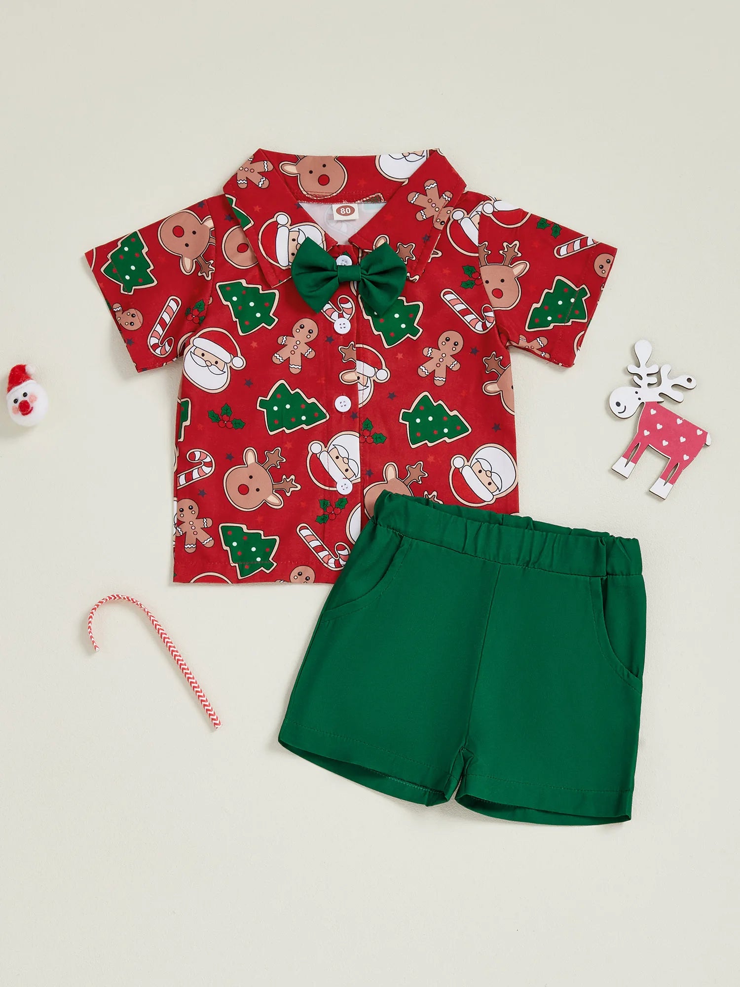 MQTIME  -  3Pcs Baby Girl Christmas Clothes Long Sleeve Reindeer Print Top Pants Headband Set Toddler Xmas Outfits Winter Wear