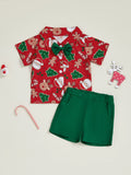 MQTIME  -  3Pcs Baby Girl Christmas Clothes Long Sleeve Reindeer Print Top Pants Headband Set Toddler Xmas Outfits Winter Wear