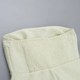 MQTIME  -  Y2k Pearl Dress Sets Women Autumn Long Sleeve Coat And Mini Dress Two Piece Sets Femme Sexy Strapless Dress Matching Sets