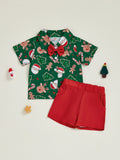 MQTIME  -  3Pcs Baby Girl Christmas Clothes Long Sleeve Reindeer Print Top Pants Headband Set Toddler Xmas Outfits Winter Wear