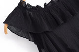 MQTIME  -  Summer New Arrivals Women's Retro Casual French Ruffle Sleeveless V-Neck Cake Skirt Fashion Mini Dress