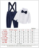 MQTIME  -  Page Boy Suit Toddler Tailored Spring Clothes Child Birthday Party Wedding  White Shirt+Pant Back to School Party Outfit Fashion