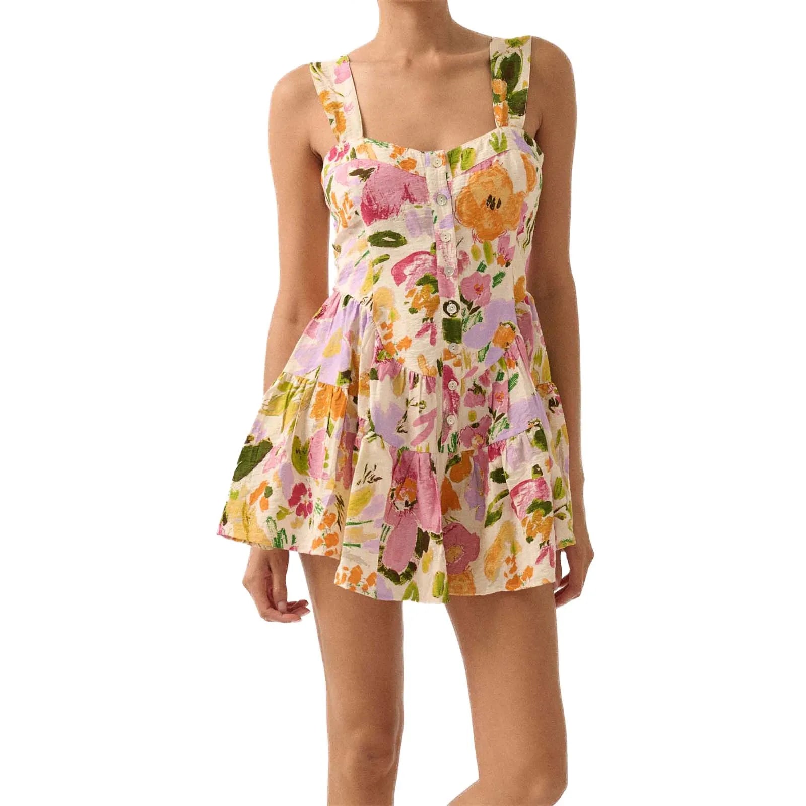 MQTIME  -  Elegant V-Neck Lace Dress Sleeveless  Fit Cocktail Party Dress with Zipper Closure and Floral Embroidery