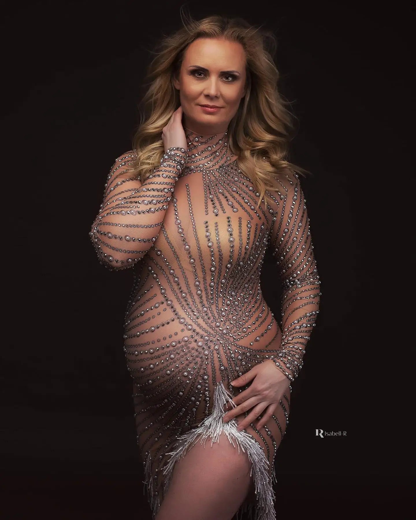 MQTIME  -  Sexy Elegant Transparent Maternity Photography Dresses Bodysuit Pregnancy Dress Pregnant Photographer Shoot Prop Accessories