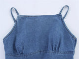 MQTIME  -  Spring/Summer New European and American Style Women's Fashion Sexy Spicy Girl Versatile Strap Denim Top