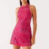 MQTIME  -  Elegant Bead Sequin Vest Embroidered Hip Hugging Half Skirt Women Set Slim Top Straight Tube Skirts 2025 Summer Party Lady Dress