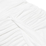 MQTIME  -  Halter Pleated Women's Prom Dress Backless Sleeveless Bandage Gown White Close Fitting Party Skirt Spicy New Arrival In Stock