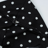 MQTIME  -  Women's French Style Polka Dot Printing Sexy V-neck Camisole Backless Loose Dress Sleeveless Summer Party Gowns