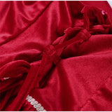 MQTIME  -  Sexy Velvet Strapless Short Party Dress Women Off Shoulder Long Sleeve Bandage Dresses 2025 Autumn New Lady Christmas Vestidos