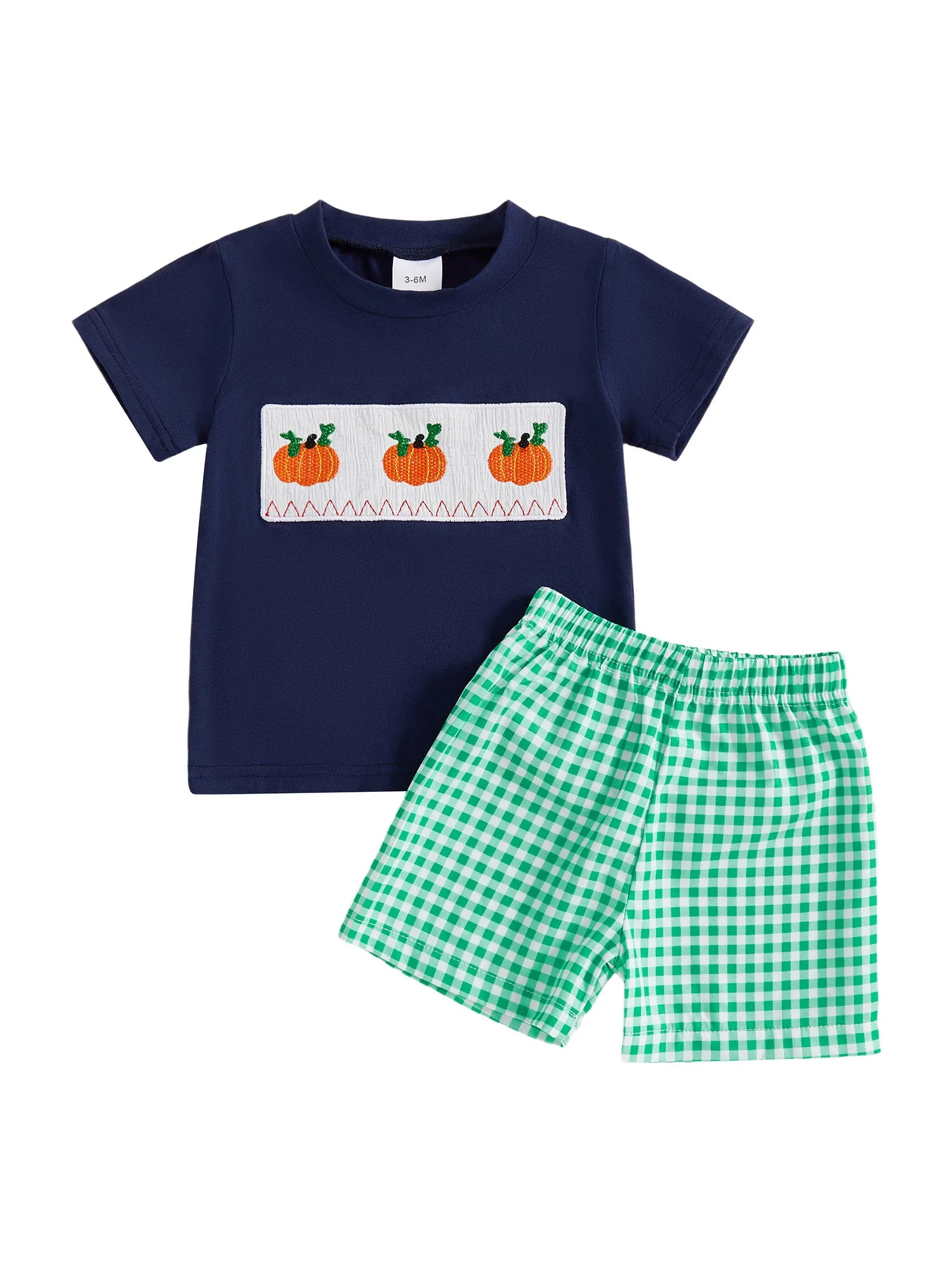 MQTIME  -  Infant Halloween Costume Ghost Printed Round Neck Long Sleeve Romper and Striped Pants 2 Pcs Set for Baby Boy