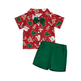 MQTIME  -  3Pcs Baby Girl Christmas Clothes Long Sleeve Reindeer Print Top Pants Headband Set Toddler Xmas Outfits Winter Wear