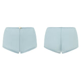 MQTIME  -  Women‘s Y2K Cute Micro Pajama Shorts Soft Side Slit Ruched Elastic Low Rise Stretch Sleep Pj Bottoms Sleep Loungewear